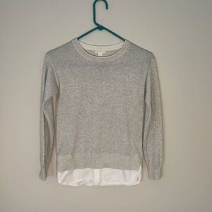 Girls Crew Cuts Silver Sweater/Shirt. Size 14